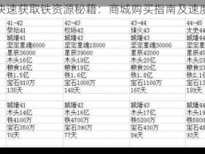 乱世王者快速获取铁资源秘籍：商城购买指南及速度提升攻略