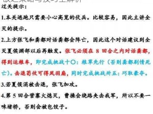 同人圣三国蜀汉传第6关攻略：蜀汉英勇破敌之策略与技巧全解析