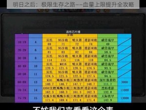 明日之后：极限生存之路——血量上限提升全攻略