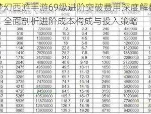 梦幻西游手游69级进阶突破费用深度解析：全面剖析进阶成本构成与投入策略