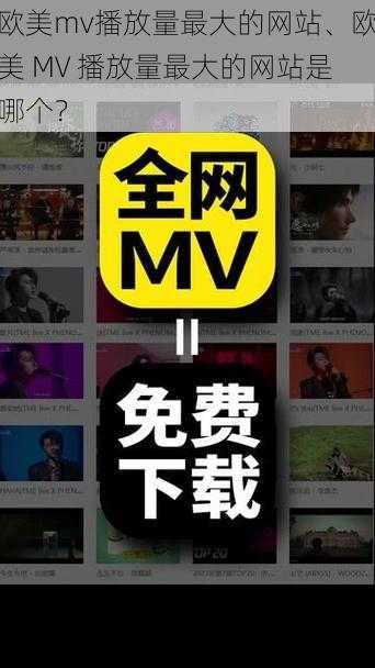 欧美mv播放量最大的网站、欧美 MV 播放量最大的网站是哪个？