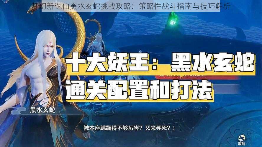 梦幻新诛仙黑水玄蛇挑战攻略：策略性战斗指南与技巧解析