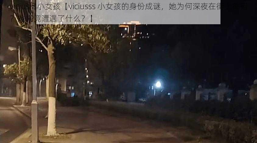 viciusss小女孩【viciusss 小女孩的身份成谜，她为何深夜在街上徘徊？她究竟遭遇了什么？】