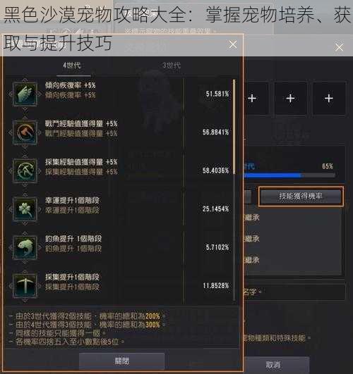 黑色沙漠宠物攻略大全：掌握宠物培养、获取与提升技巧