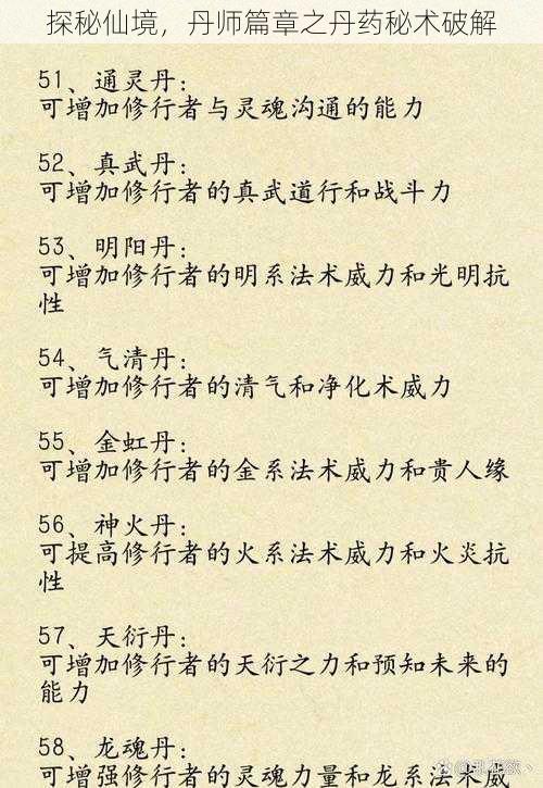 探秘仙境，丹师篇章之丹药秘术破解