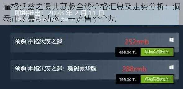 霍格沃兹之遗典藏版全线价格汇总及走势分析：洞悉市场最新动态，一览售价全貌